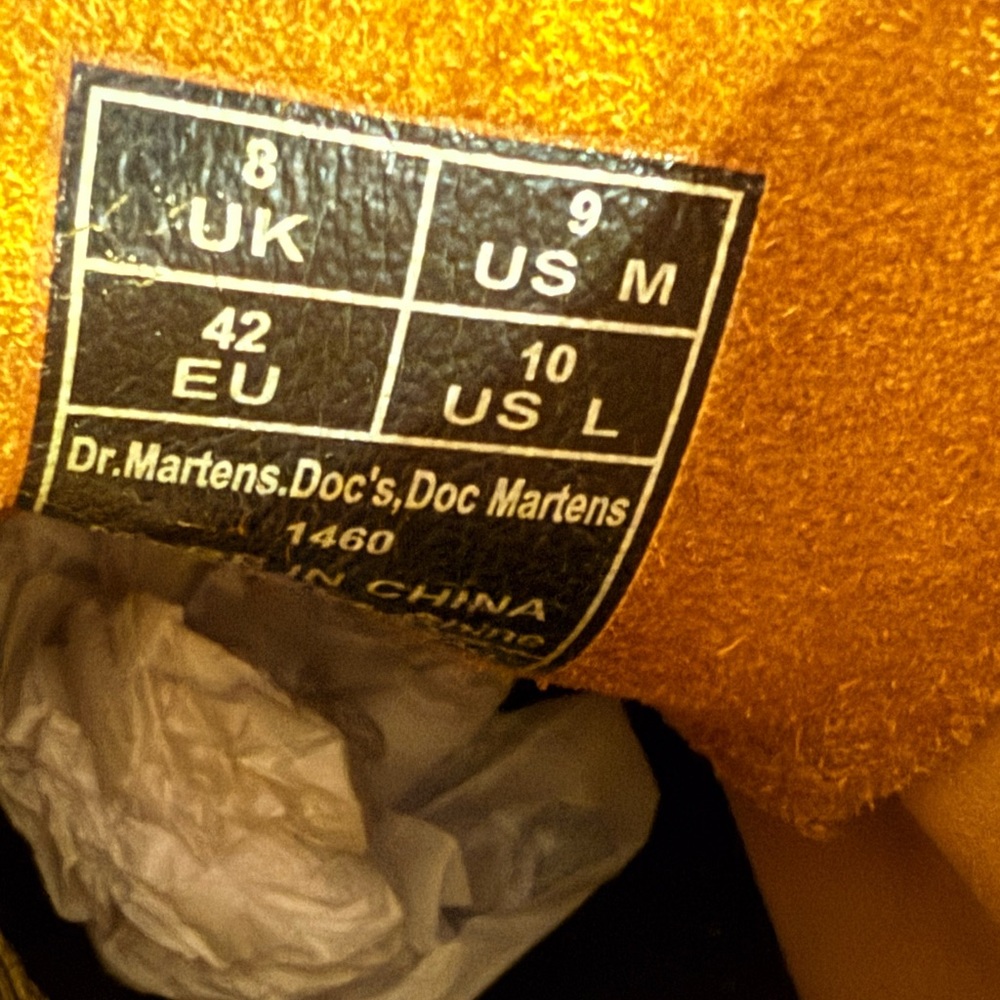 Dr. Martens 1460 Mustard Yellow Boots - Picture 7 of 16
